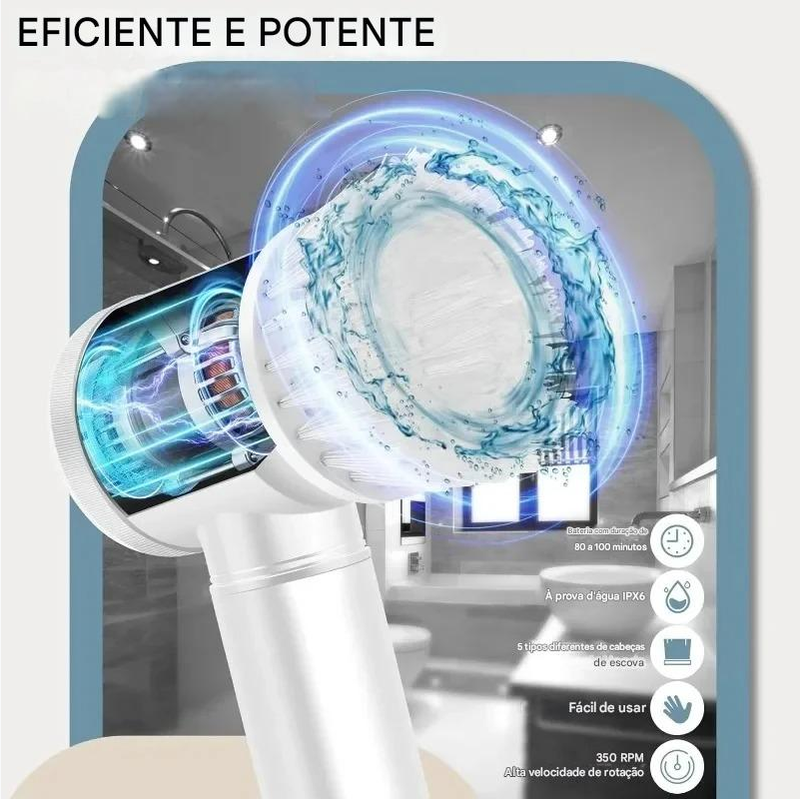 Escova de limpeza elétrica