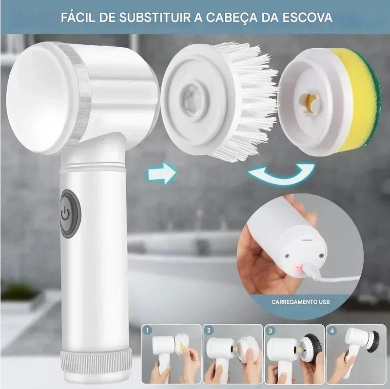 Escova de limpeza elétrica