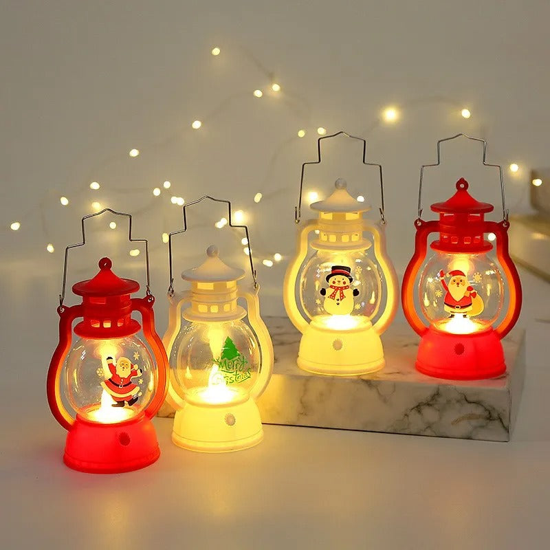 Portátil LED Lanterna De Natal Decoração de Papai Noel