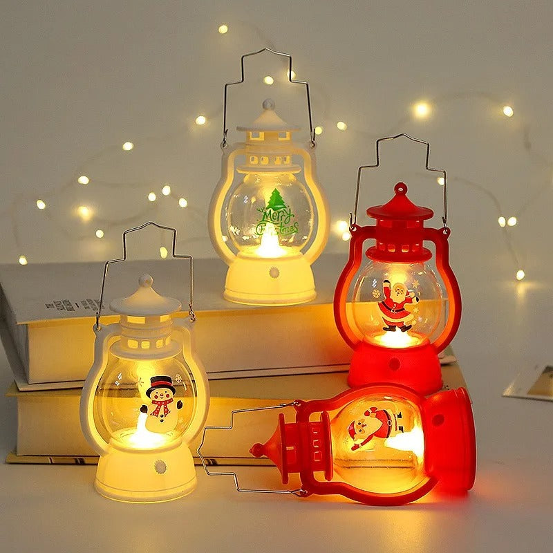 Portátil LED Lanterna De Natal Decoração de Papai Noel