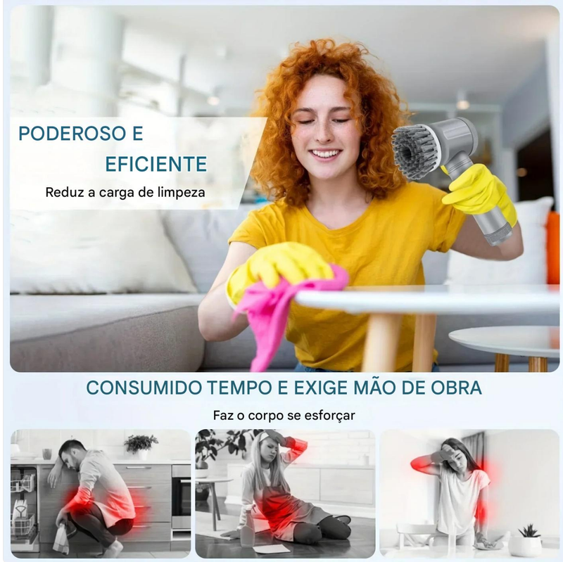 Escova de limpeza elétrica