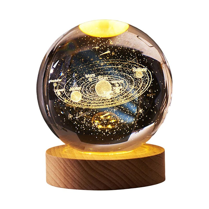 Luminária Esfera de Cristal Planetária 3D